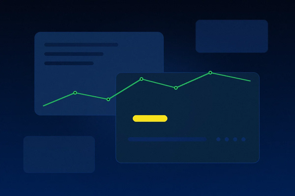 Two overlapping restaurant POS dashboard panels with an order trend line, representing a Clover vs Square comparison
